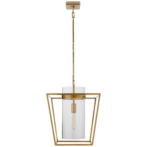 Visual Comfort Signature - S 5167HAB-CG - One Light Lantern - Presidio - Hand-Rubbed Antique Brass