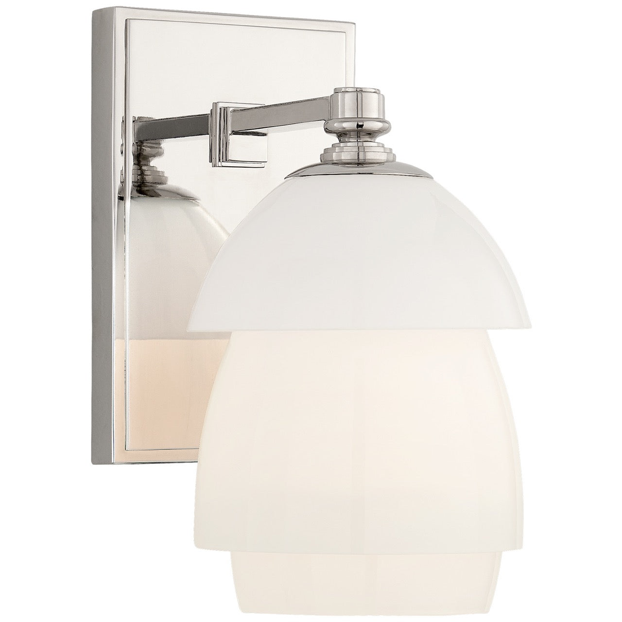 One Light Wall Sconce
in Polished Nickel from the Whitman collection