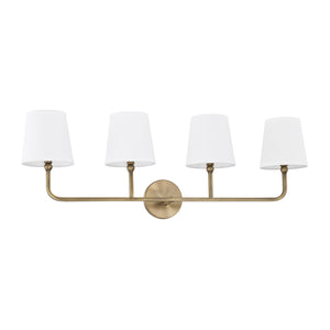Capital Lighting - 119341AD-674 - Four Light Vanity - Dawson - Aged Brass