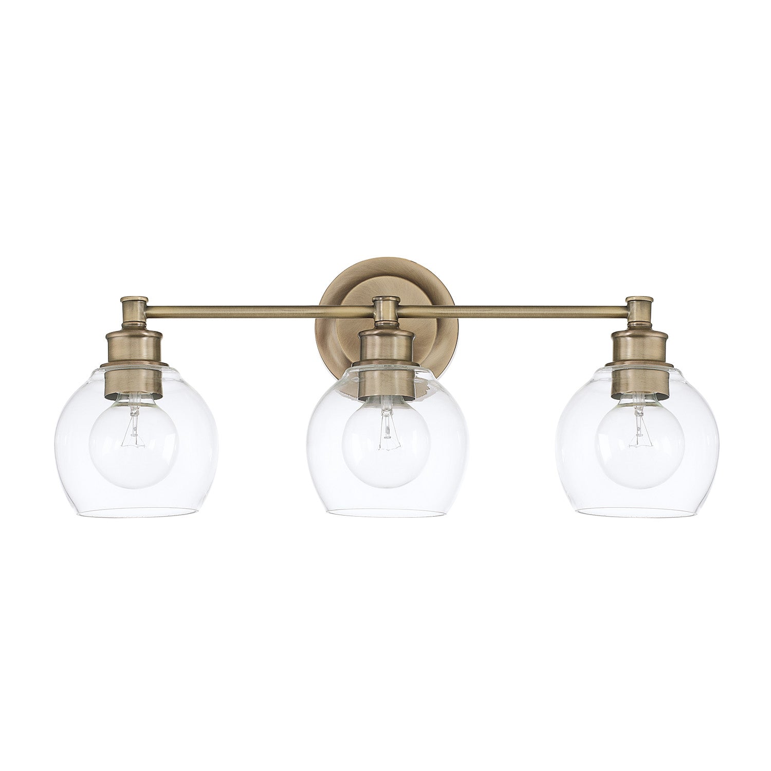 Capital Lighting - 121131AD-426 - Three Light Vanity - Mid Century - Aged Brass