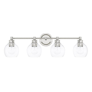 Capital Lighting - 121141PN-426 - Four Light Vanity - Mid Century - Polished Nickel