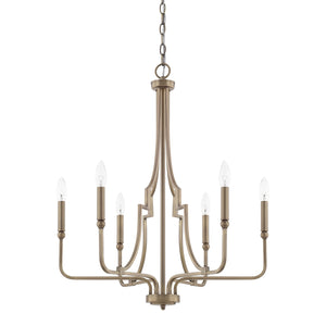Capital Lighting - 419361AD - Six Light Chandelier - Dawson - Aged Brass