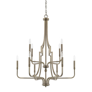Capital Lighting - 419391AD - Ten Light Chandelier - Dawson - Aged Brass