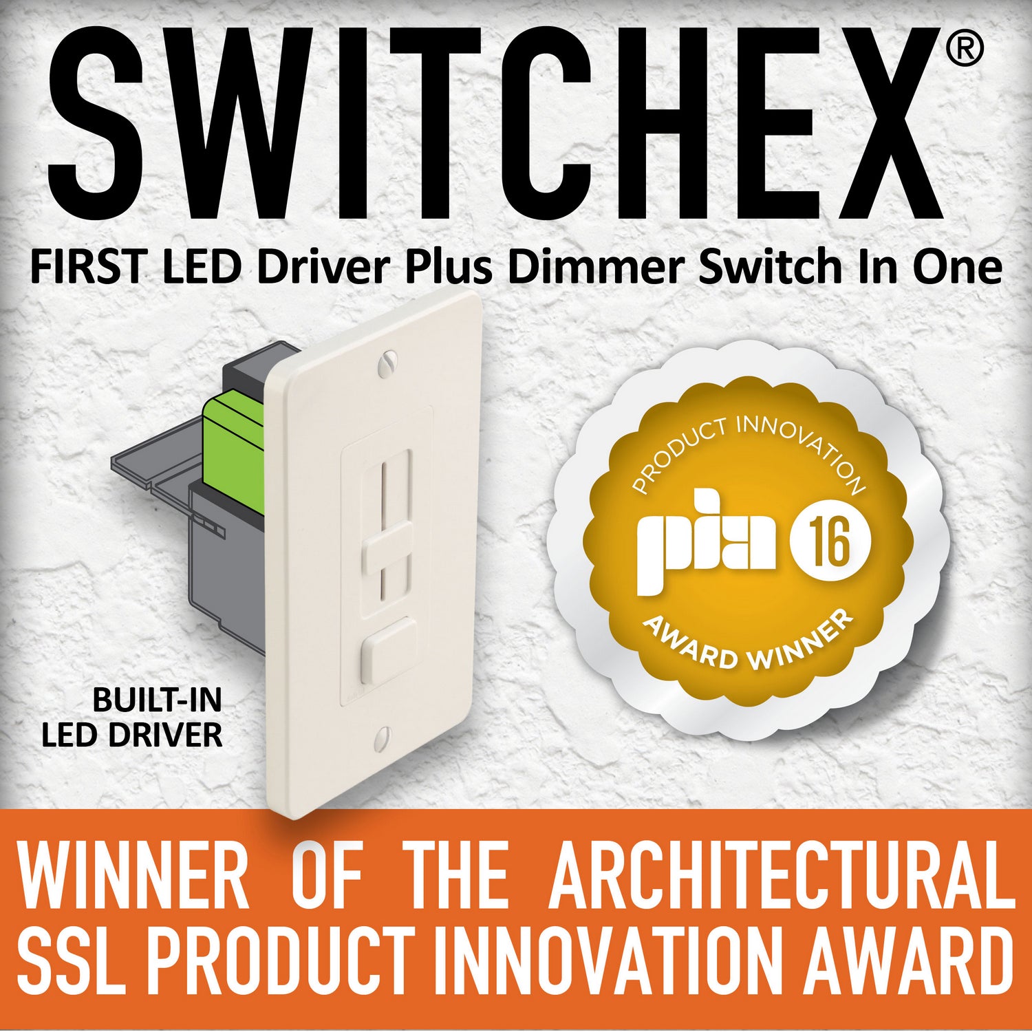 Diode LED - DI-12V-SE-60W - Switch/Driver Combo - Switchex - White, Almond, Brown