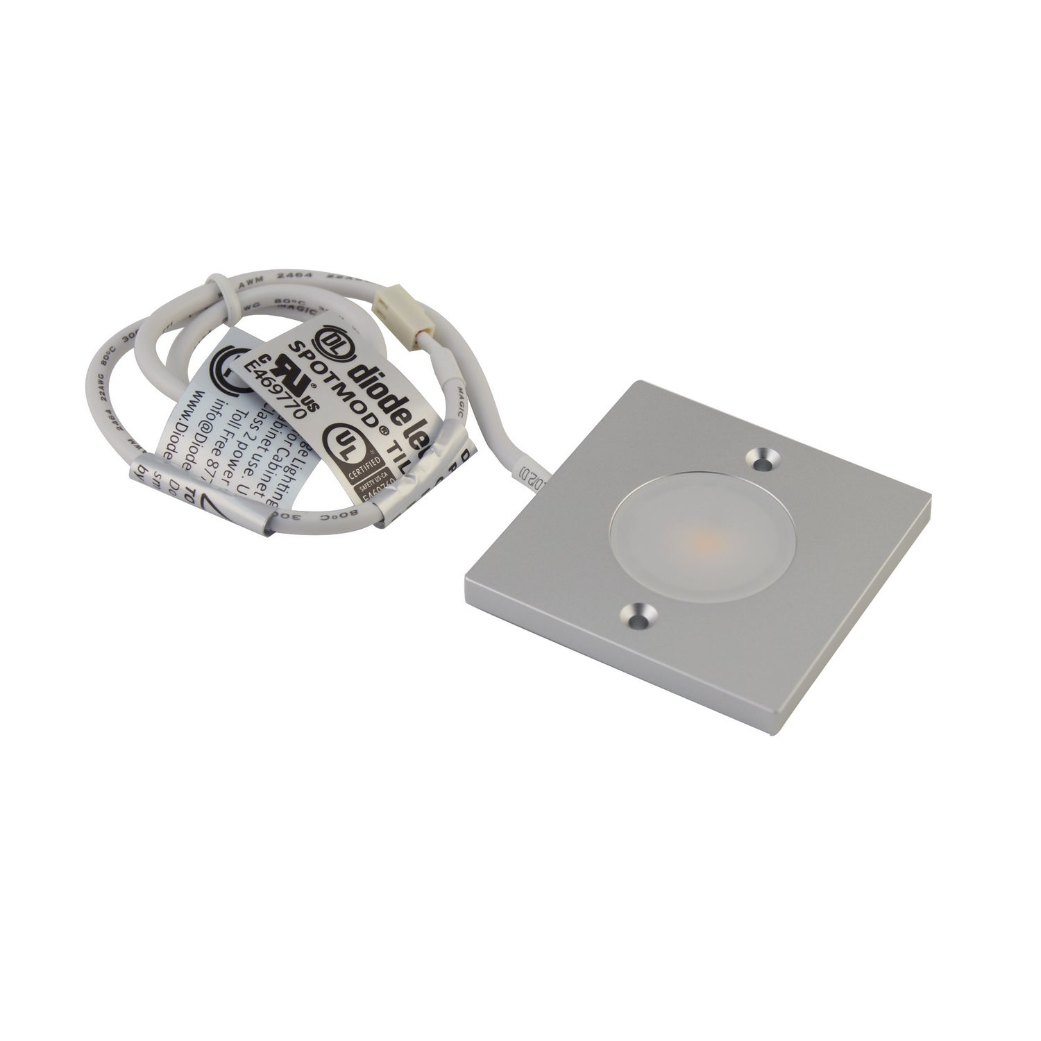 Diode LED - DI-12V-SPOT-TL30-90-AL - LED Fixture - Spotmod Tile - Brushed Aluminum