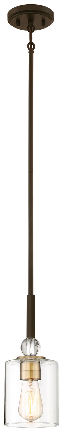 Minka-Lavery - 3070-416 - One Light Mini Pendant - Studio 5 - Painted Bronze w/Natural Brushed Brass