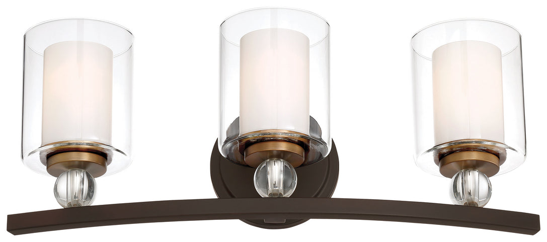 Minka-Lavery - 3073-416 - Three Light Bath - Studio 5 - Painted Bronze w/Natural Brushed Brass
