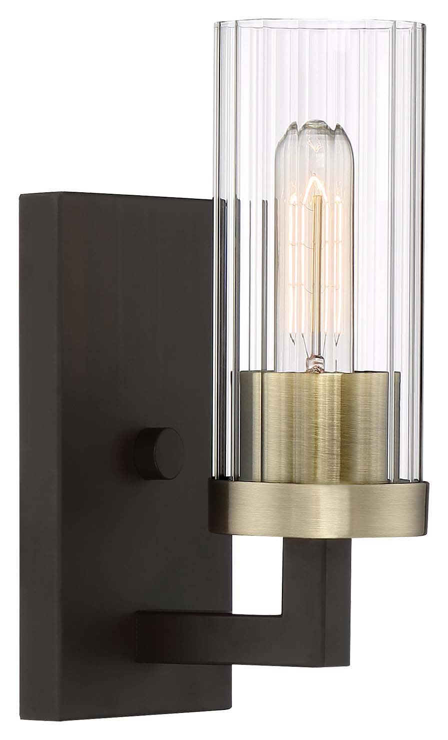 Minka-Lavery - 3041-560 - One Light Bath - Ainsley Court - Aged Kinston Bronze w/Brushed Brass Highlights