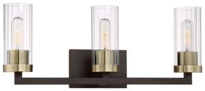 Minka-Lavery - 3043-560 - Three Light Bath - Ainsley Court - Aged Kinston Bronze w/Brushed Brass Highlights