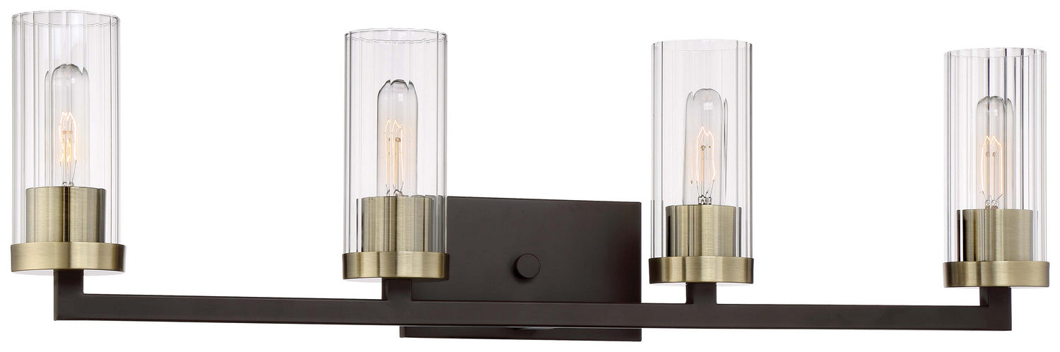 Minka-Lavery - 3044-560 - Four Light Bath - Ainsley Court - Aged Kinston Bronze w/Brushed Brass Highlights