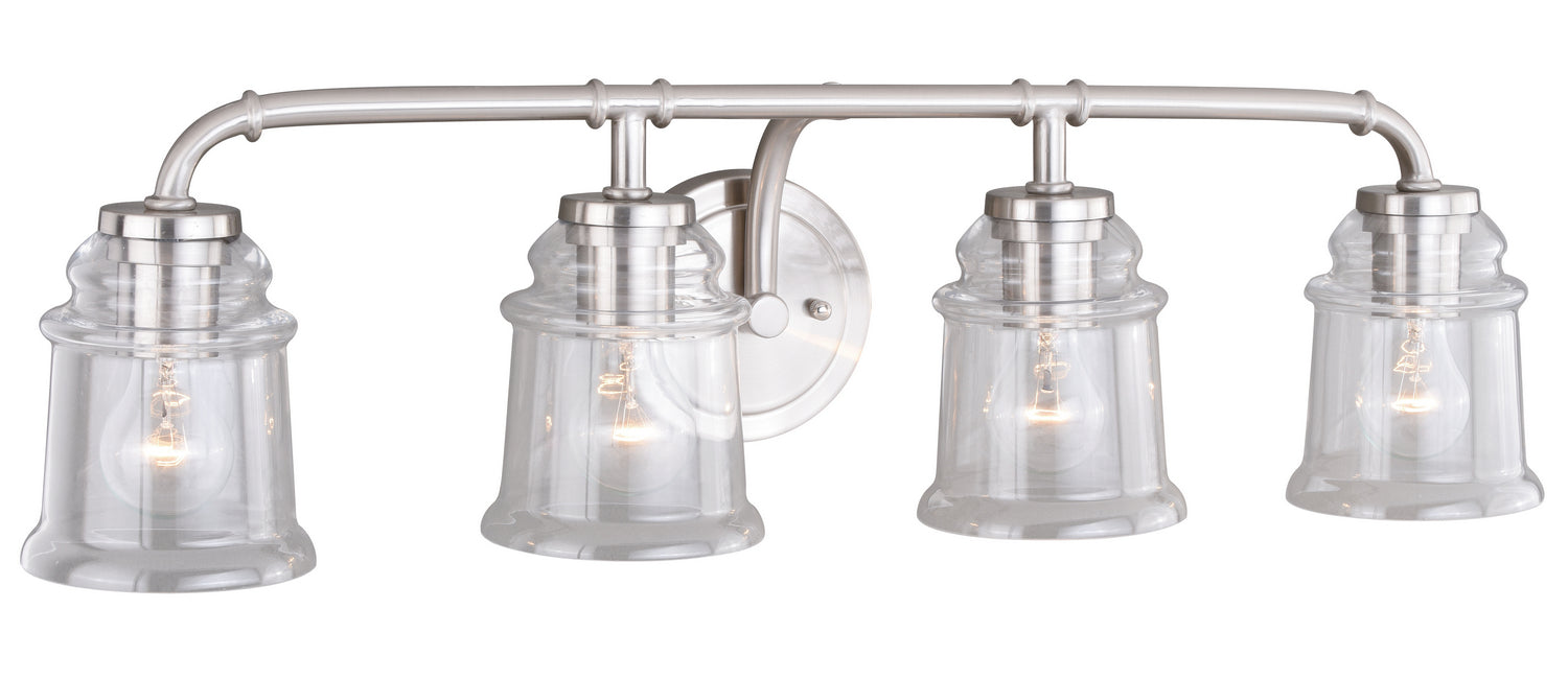 Vaxcel - W0242 - Four Light Vanity - Toledo - Satin Nickel