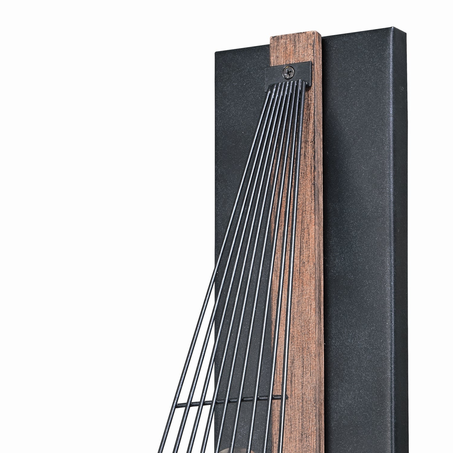 Vaxcel - W0252 - One Light Wall Sconce - Dearborn - Black Iron and Burnished Oak