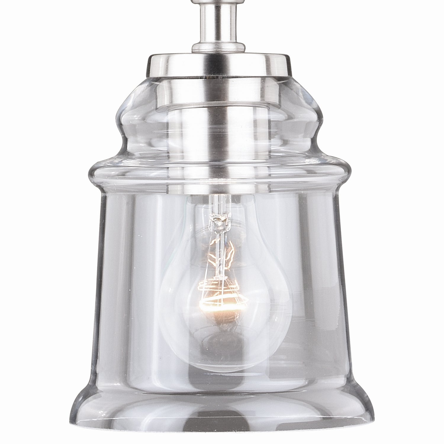 Vaxcel - P0210 - One Light Mini Pendant - Toledo - Satin Nickel