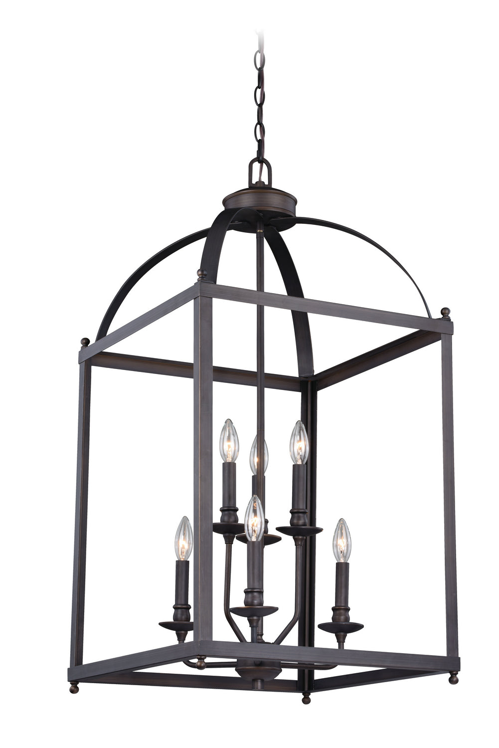 Vaxcel - P0220 - Six Light Pendant - Juliet - Architectural Bronze