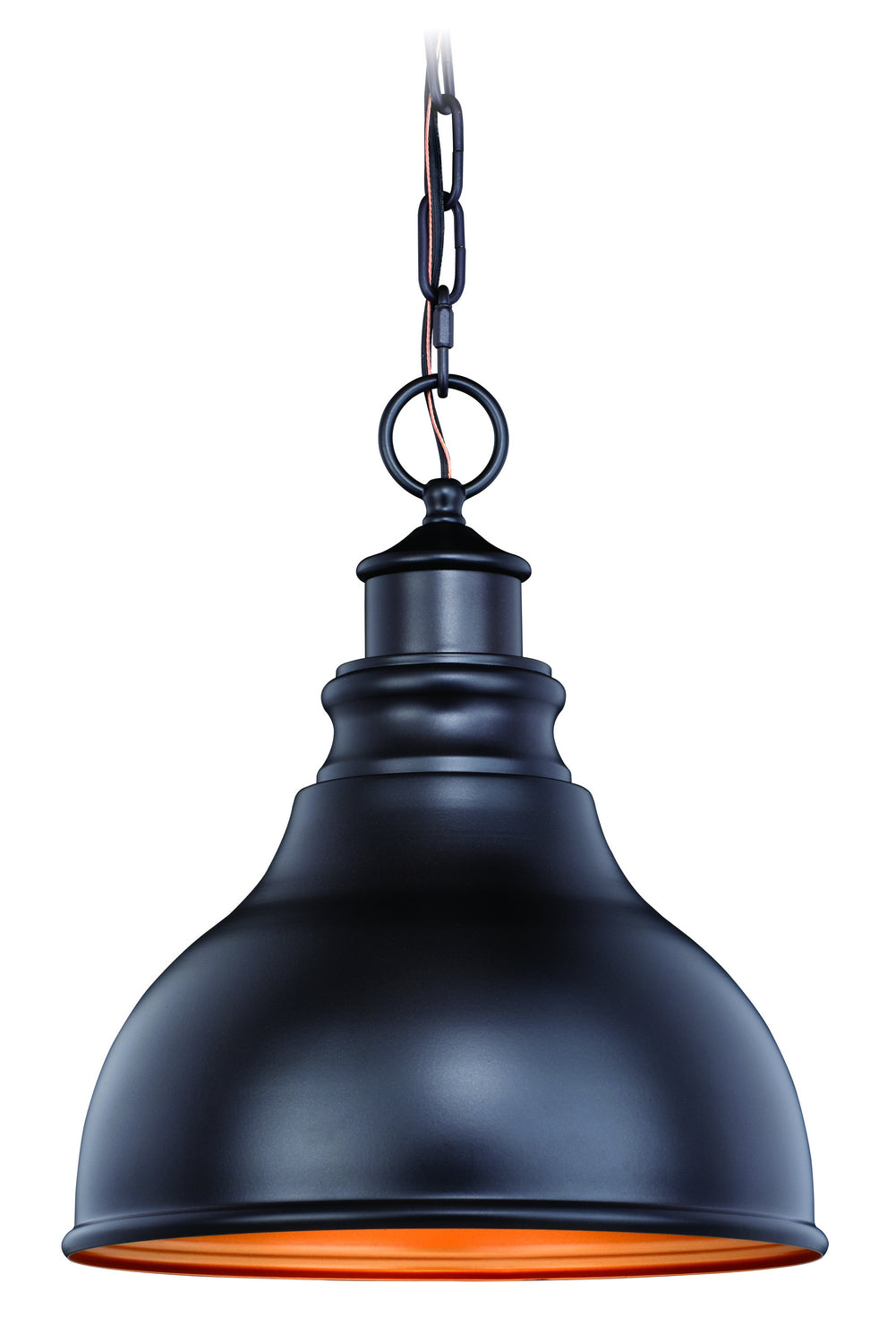 Vaxcel - T0317 - One Light Outdoor Pendant - Delano - Oil Burnished Bronze and Light Gold