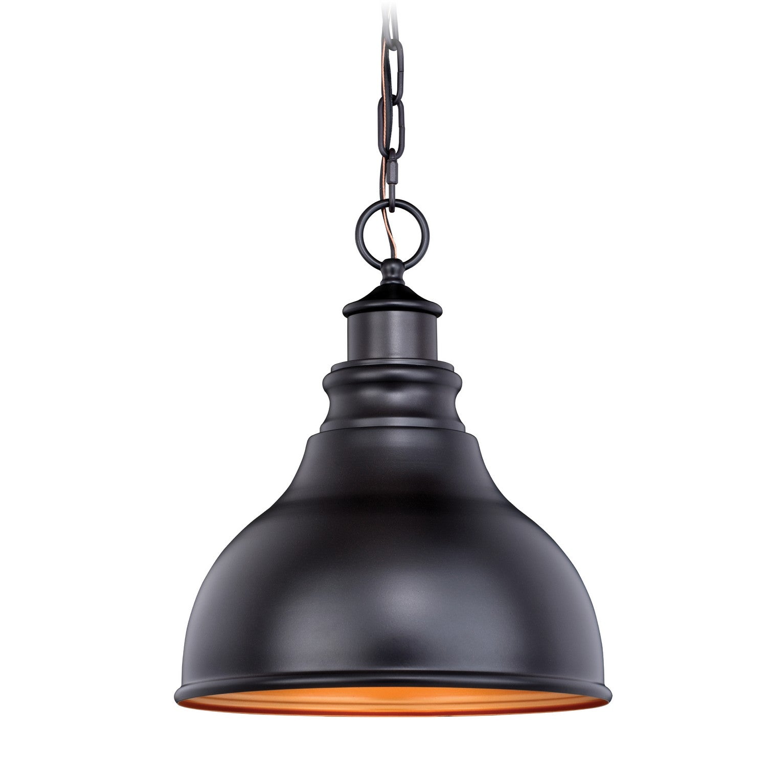 Vaxcel - T0317 - One Light Outdoor Pendant - Delano - Oil Burnished Bronze/Light Gold