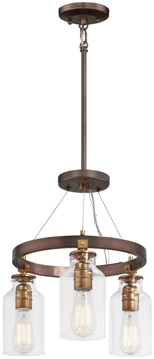 Minka-Lavery - 4553-588 - Three Light Semi Flush (Convertible To Pendant) - Morrow - Bronze