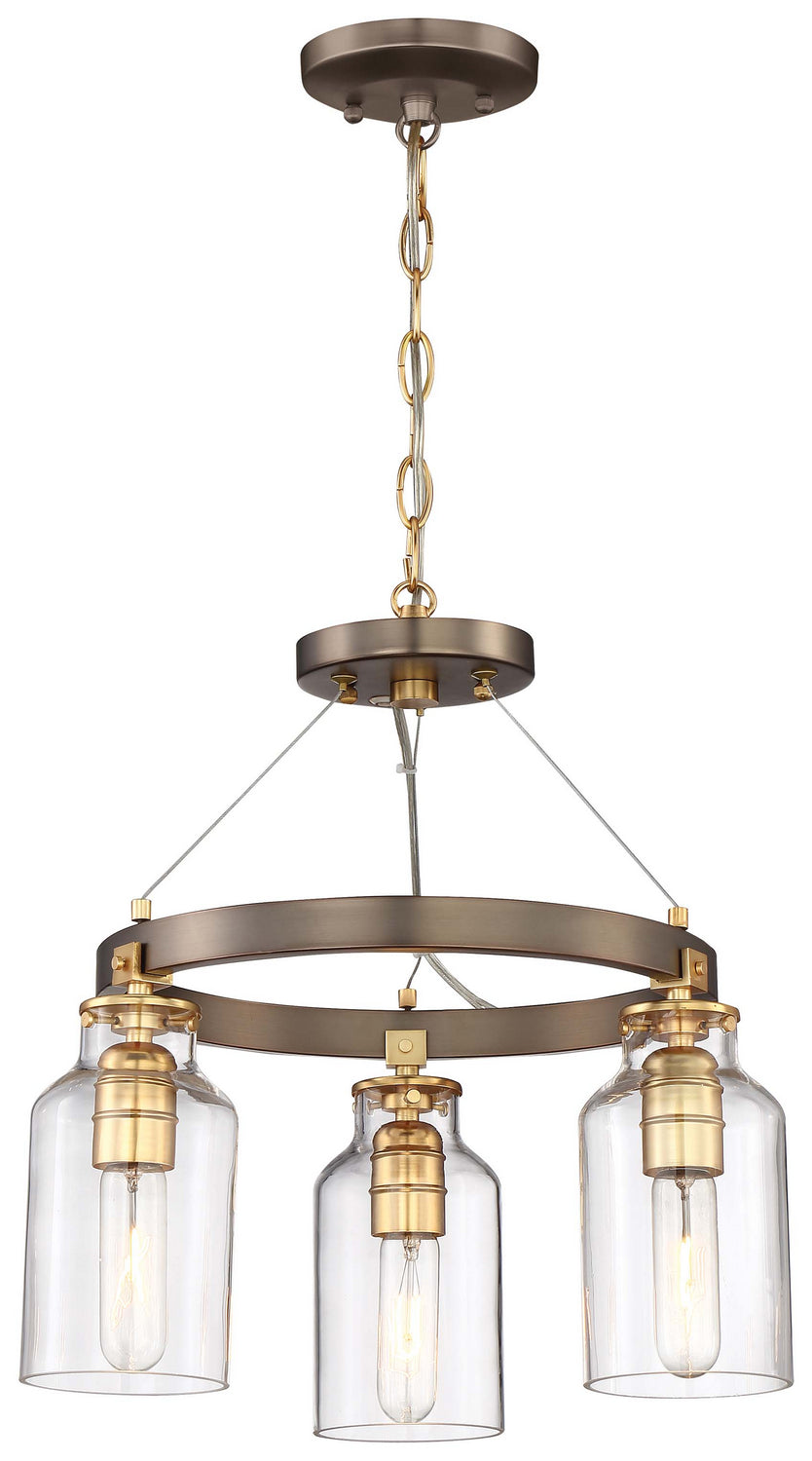 Minka-Lavery - 4553-588 - Three Light Semi Flush (Convertible To Pendant) - Morrow - Bronze