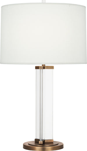 Robert Abbey - 472 - One Light Table Lamp - Fineas - Clear Glass and Aged Brass