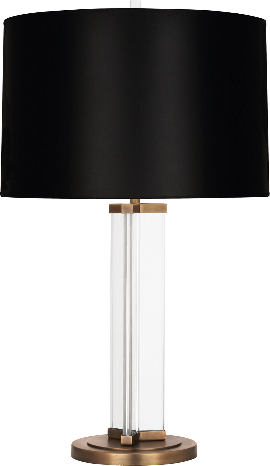 Robert Abbey - 472B - One Light Table Lamp - Fineas - Clear Glass and Aged Brass