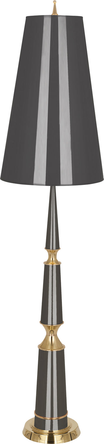 Robert Abbey - A902 - One Light Floor Lamp - Jonathan Adler Versailles - Ash Lacquered Paint w/Modern Brass