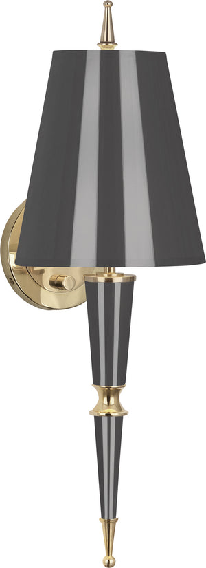 Robert Abbey - A903 - One Light Wall Sconce - Jonathan Adler Versailles - Ash Lacquered Paint w/Modern Brass