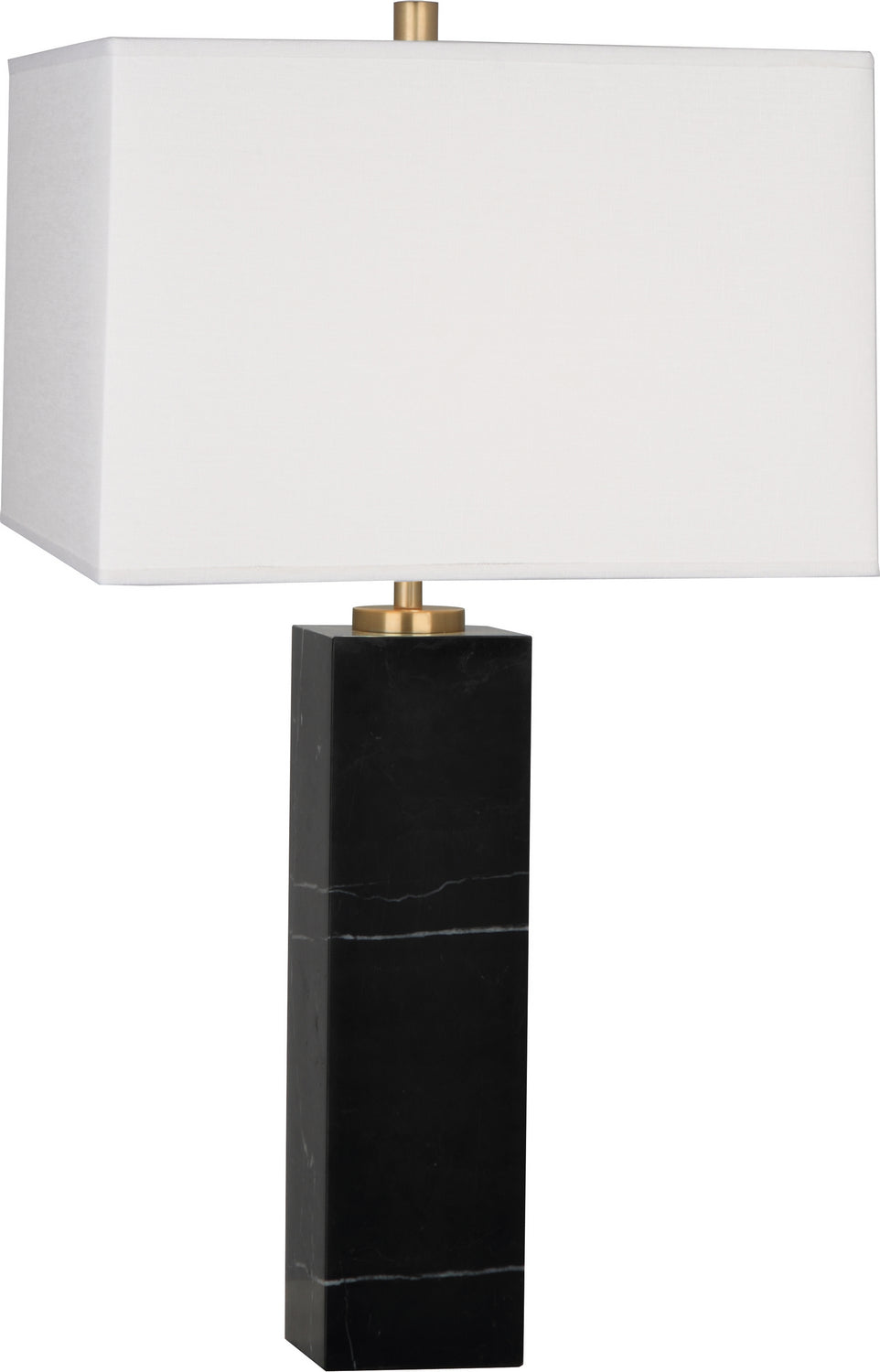 Robert Abbey - B796 - One Light Table Lamp - Jonathan Adler Canaan - Black Marble Base w/Antique Brass