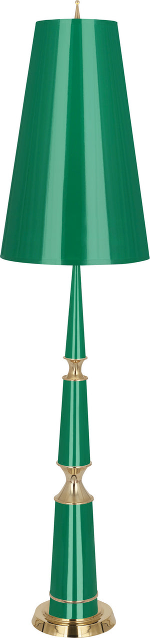 Robert Abbey - G902 - One Light Floor Lamp - Jonathan Adler Versailles - Emerald Lacquered Paint w/Modern Brass