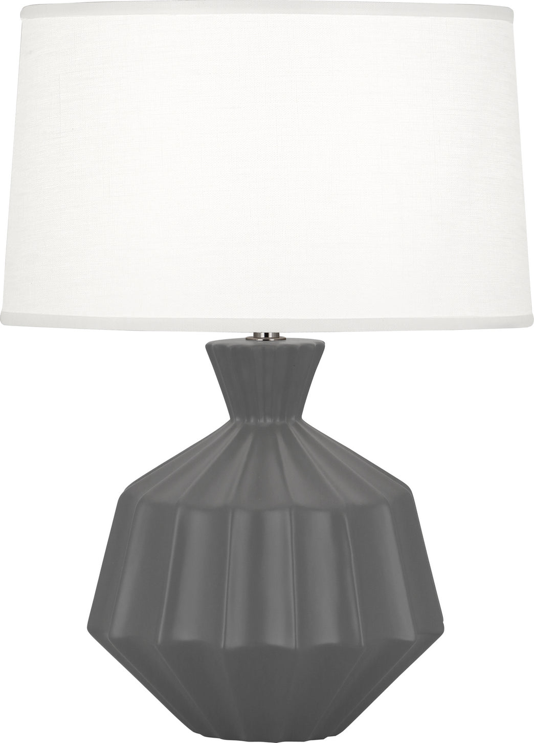 Robert Abbey - MCR18 - One Light Table Lamp - Small Orion - Matte Ash Glazed Ceramic