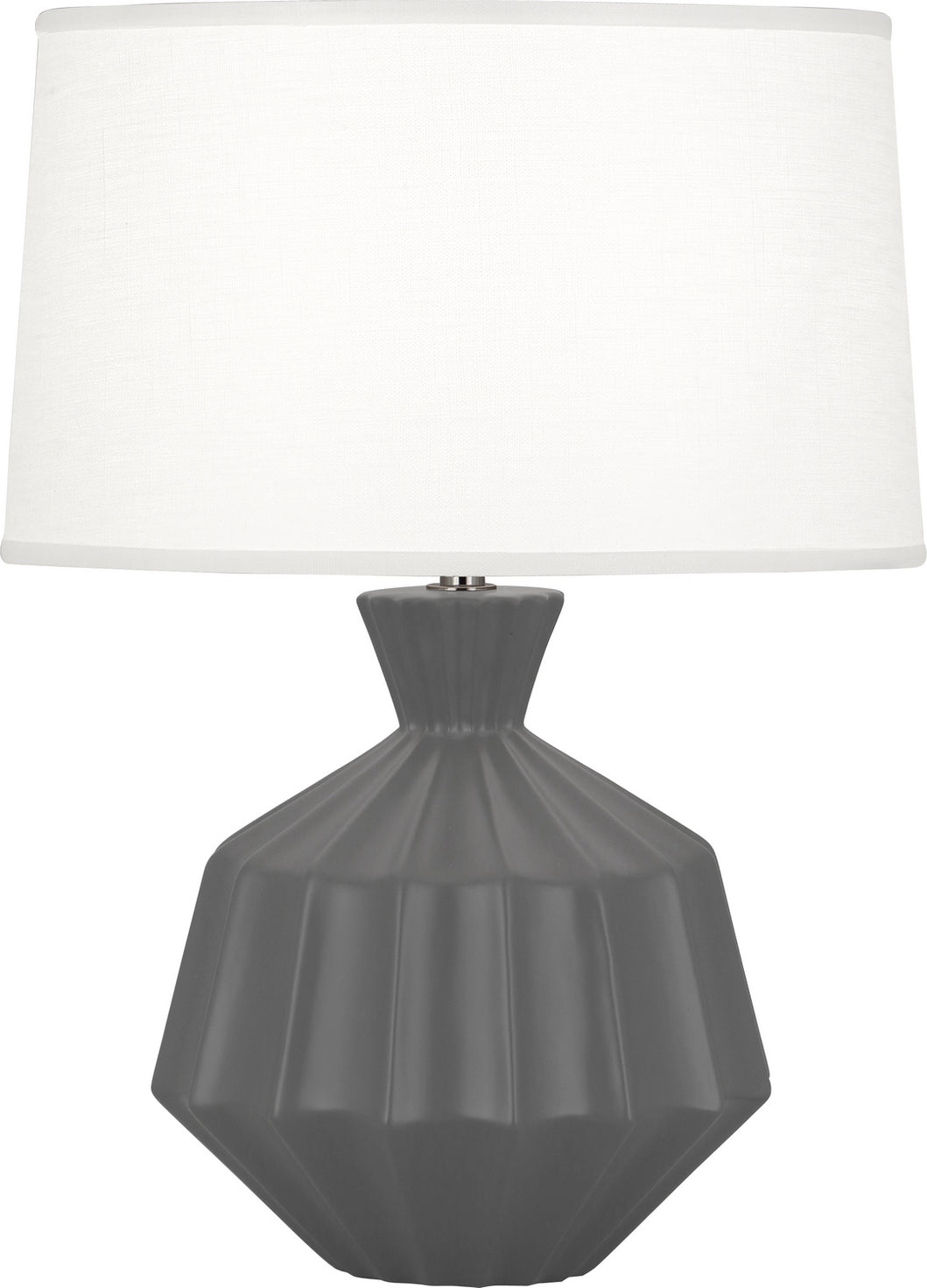 Robert Abbey - MCR18 - One Light Table Lamp - Small Orion - Matte Ash Glazed Ceramic