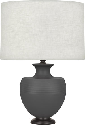 Robert Abbey - MCR22 - One Light Table Lamp - Michael Berman Atlas - Matte Ash Glazed Ceramic w/Deep Patina Bronze