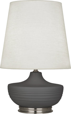 Robert Abbey - MCR23 - One Light Table Lamp - Michael Berman Nolan - Matte Ash Glazed Ceramic w/Dark Antique Nickel