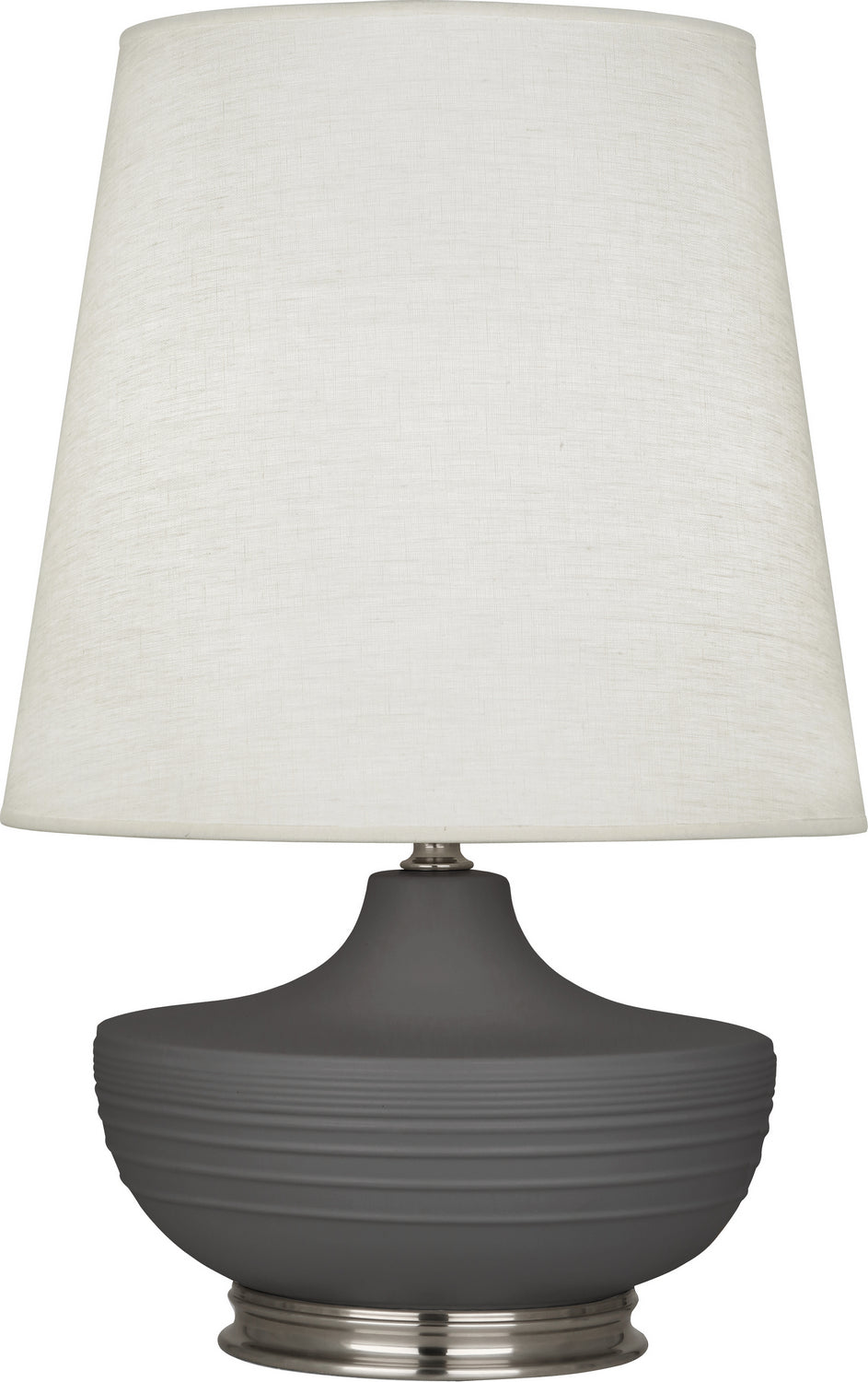 Robert Abbey - MCR23 - One Light Table Lamp - Michael Berman Nolan - Matte Ash Glazed Ceramic w/Dark Antique Nickel