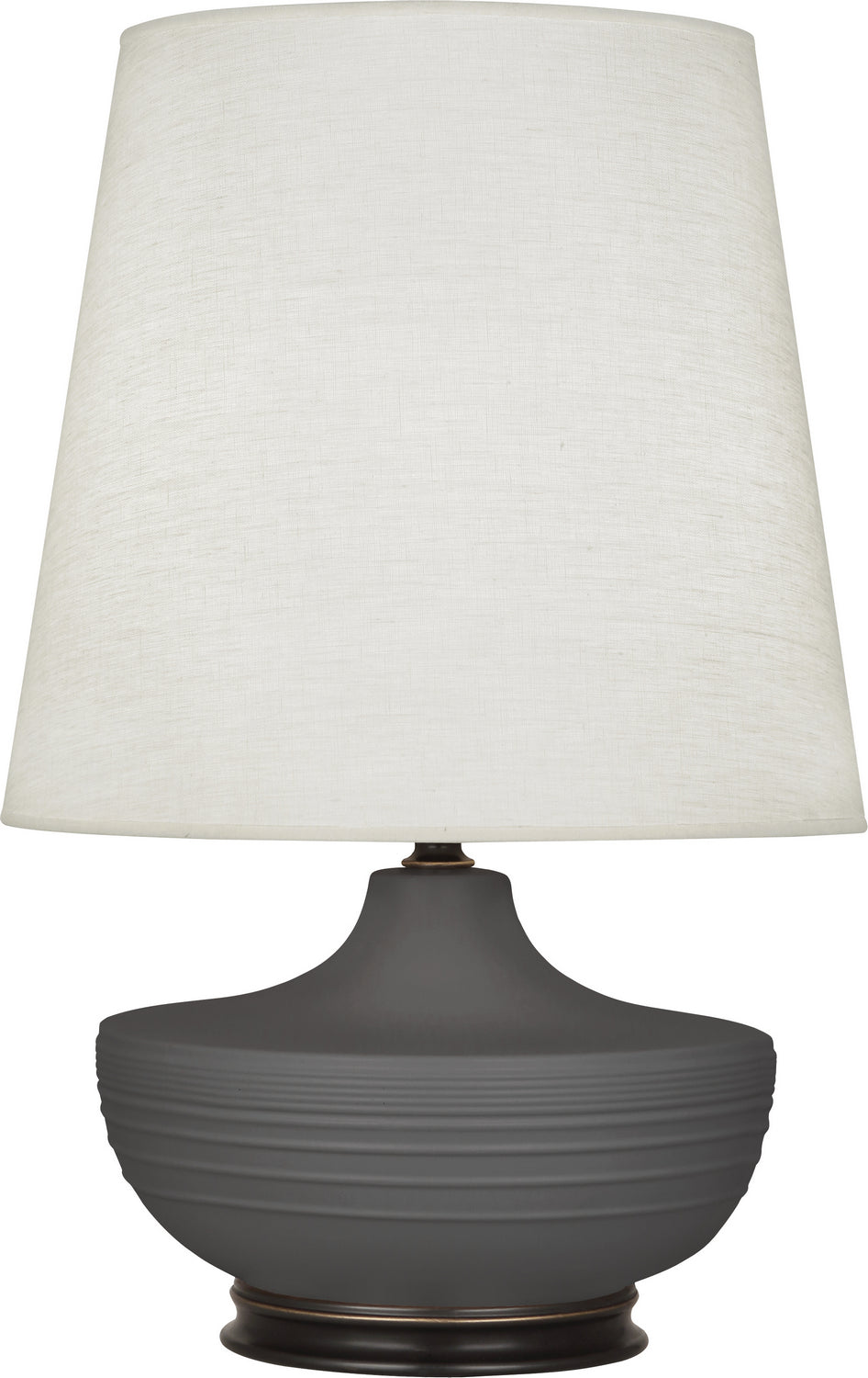 Robert Abbey - MCR25 - One Light Table Lamp - Michael Berman Nolan - Matte Ash Glazed Ceramic w/Deep Patina Bronze