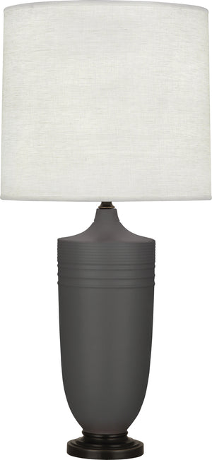 Robert Abbey - MCR28 - One Light Table Lamp - Michael Berman Hadrian - Matte Ash Glazed Ceramic w/Deep Patina Bronze