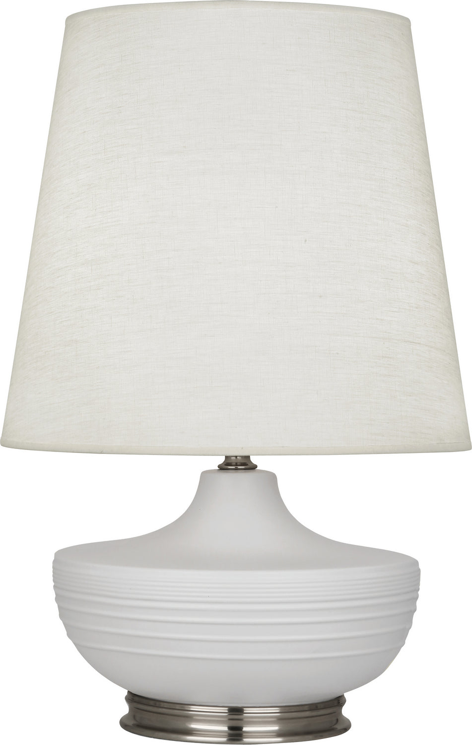 Robert Abbey - MDV23 - One Light Table Lamp - Michael Berman Nolan - Matte Dove Glazed Ceramic w/Dark Antique Nickel