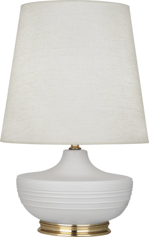 Robert Abbey - MDV24 - One Light Table Lamp - Michael Berman Nolan - Matte Dove Glazed Ceramic w/Modern Brass