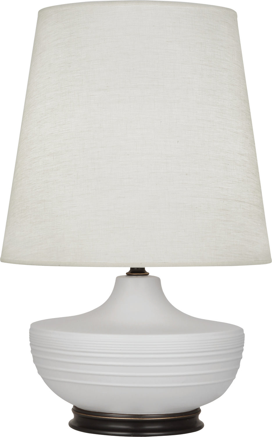 Robert Abbey - MDV25 - One Light Table Lamp - Michael Berman Nolan - Matte Dove Glazed Ceramic w/Deep Patina Bronze