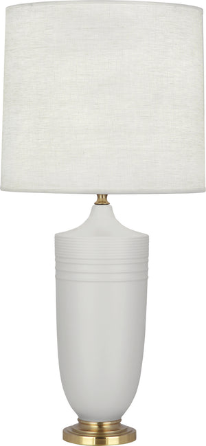 Robert Abbey - MDV27 - One Light Table Lamp - Michael Berman Hadrian - Matte Dove Glazed Ceramic w/Modern Brass