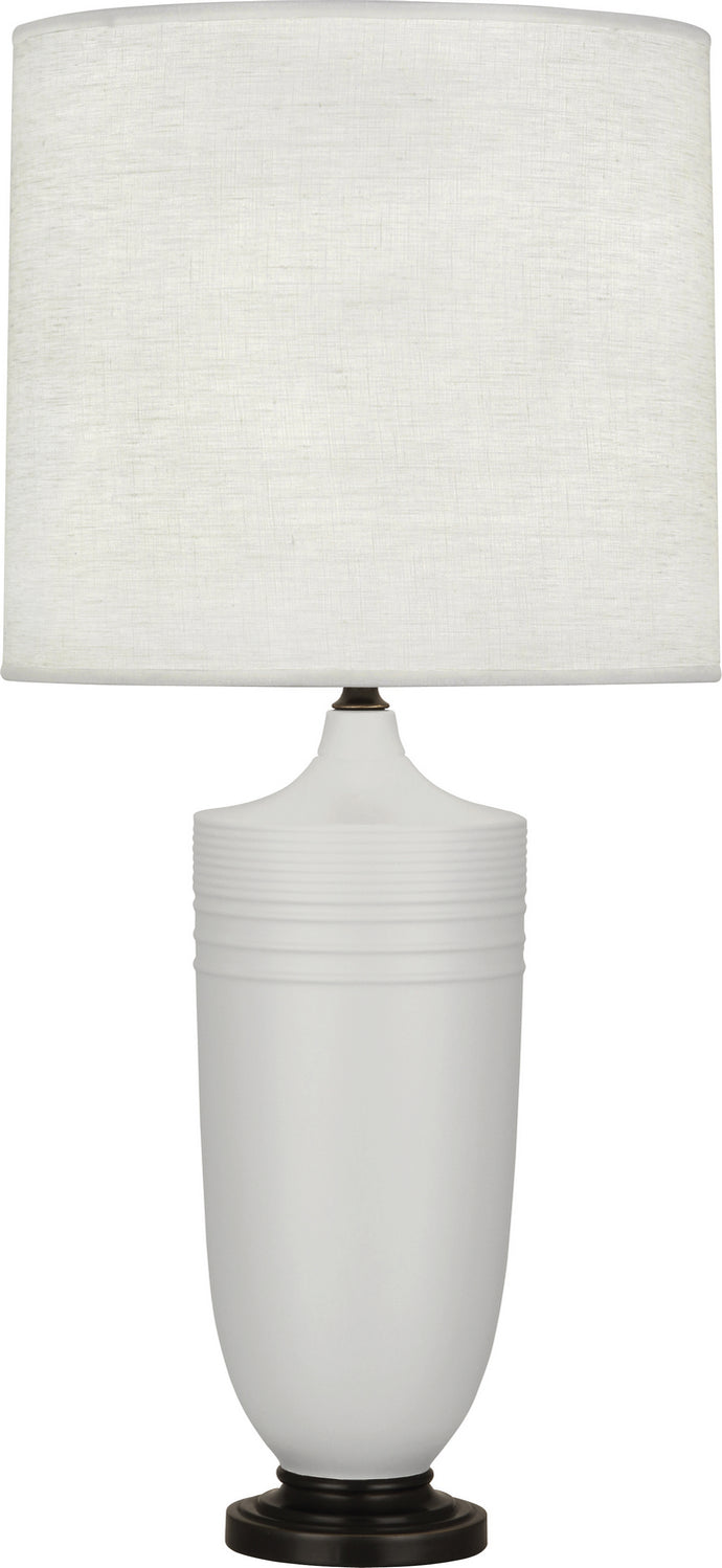 Robert Abbey - MDV28 - One Light Table Lamp - Michael Berman Hadrian - Matte Dove Glazed Ceramic w/Deep Patina Bronze