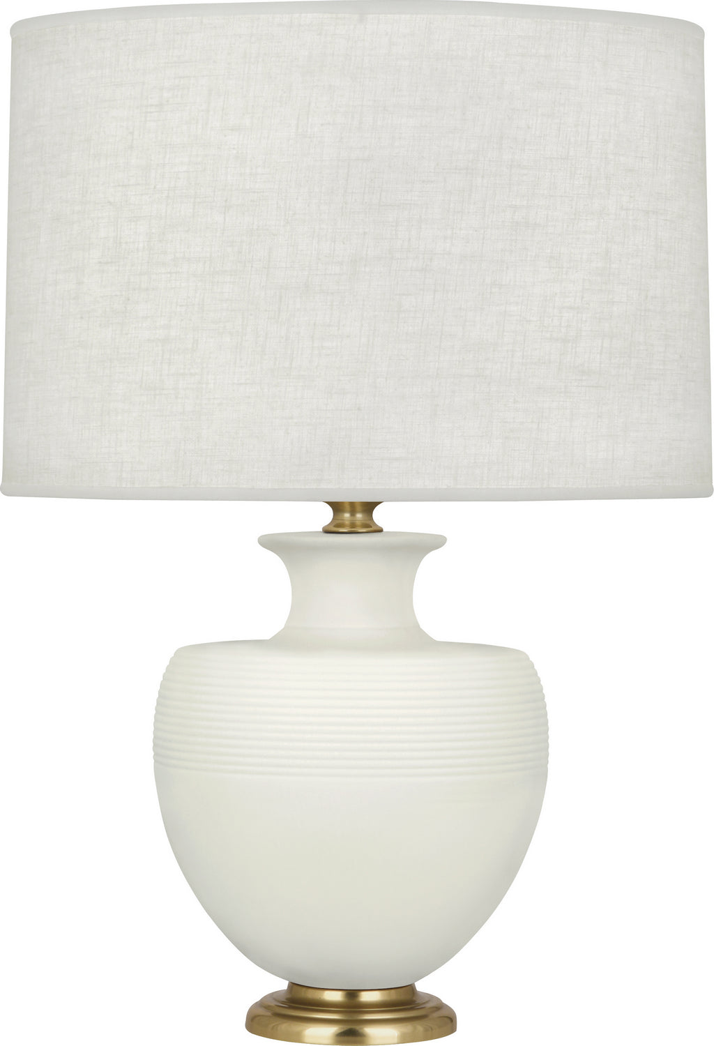 Robert Abbey - MLY21 - One Light Table Lamp - Michael Berman Atlas - Matte Lily Glazed Ceramic w/Modern Brass