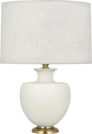 Robert Abbey - MLY21 - One Light Table Lamp - Michael Berman Atlas - Matte Lily Glazed Ceramic w/Modern Brass