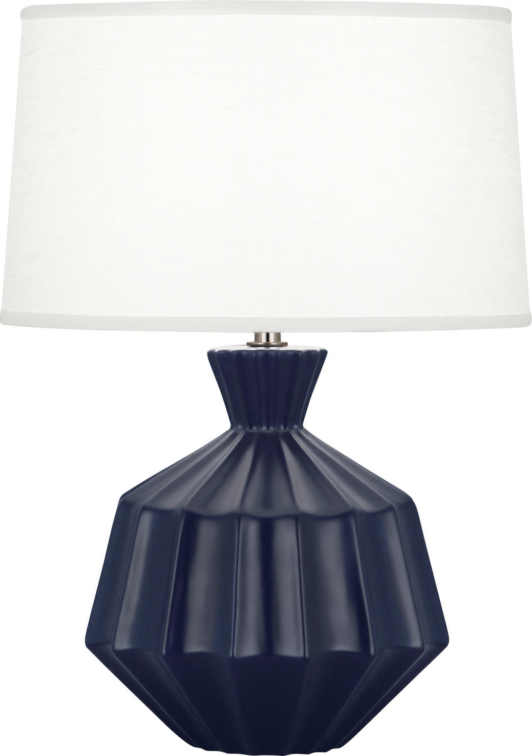 Robert Abbey - MMB18 - One Light Table Lamp - Small Orion - Matte Midnight Blue Glazed Ceramic