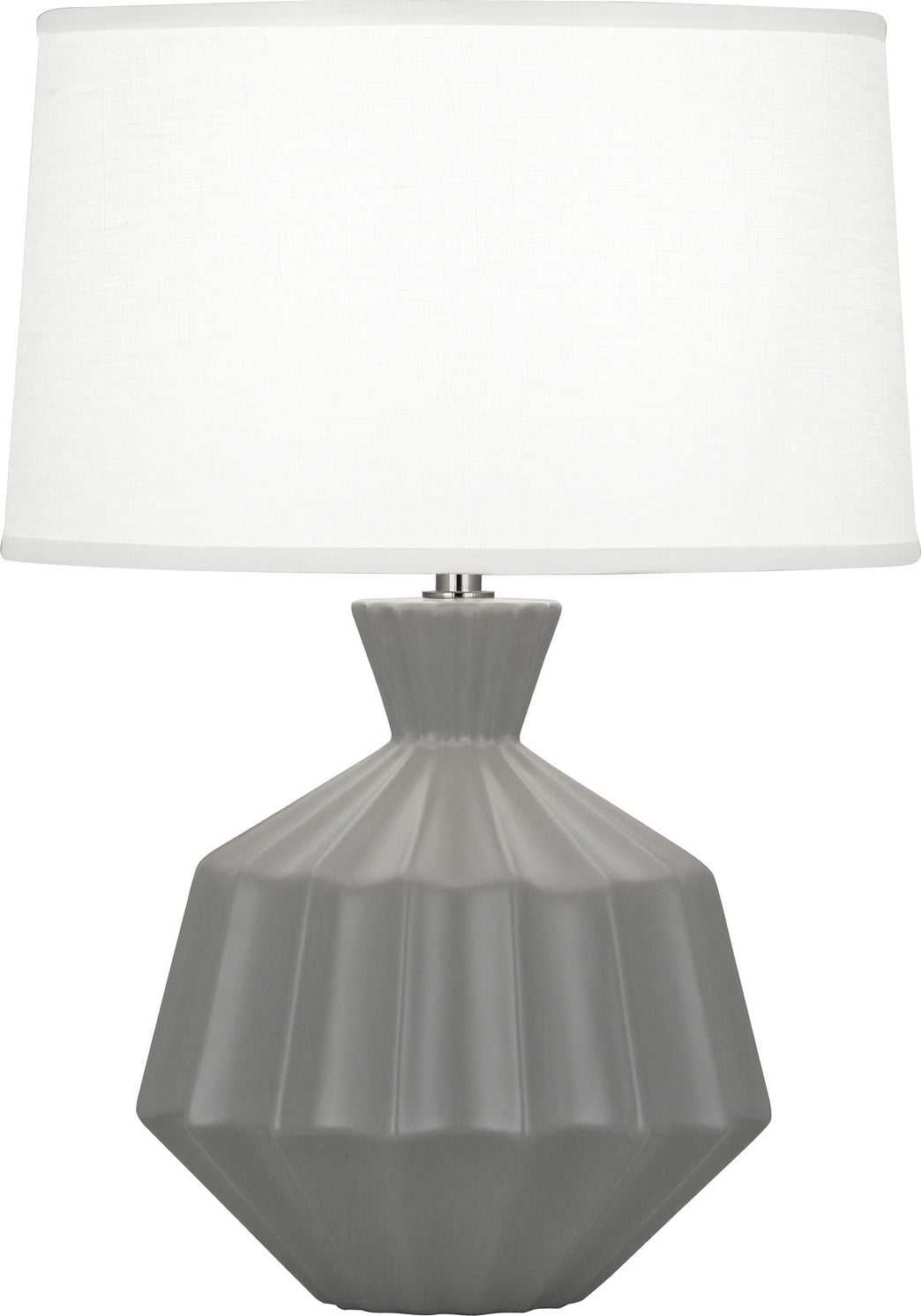 Robert Abbey - MST18 - One Light Table Lamp - Small Orion - Matte Smokey Taupe Glazed Ceramic