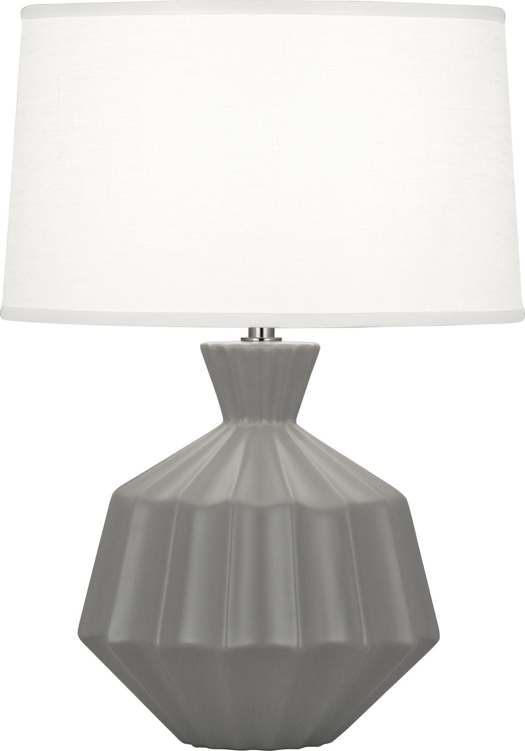 Robert Abbey - MST18 - One Light Table Lamp - Small Orion - Matte Smokey Taupe Glazed Ceramic