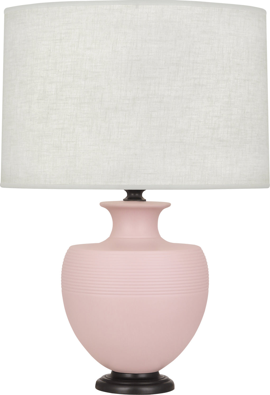 Robert Abbey - MWR22 - One Light Table Lamp - Michael Berman Atlas - Matte Woodrose Glazed Ceramic w/Deep Patina Bronze