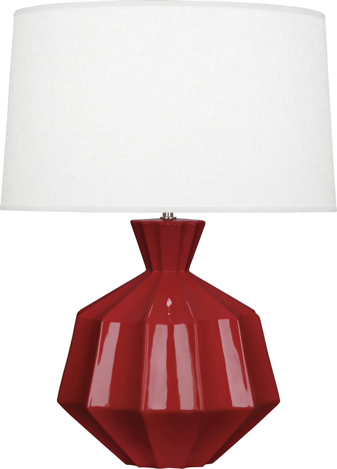 Robert Abbey - OX999 - One Light Table Lamp - Orion - Oxblood Glazed Ceramic