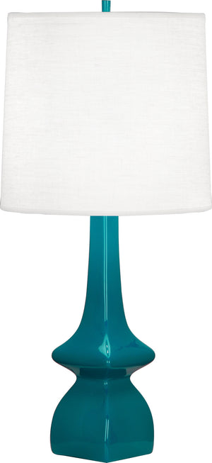 Robert Abbey - PC210 - One Light Table Lamp - Jasmine - PEACOCK GLAZED CERAMIC