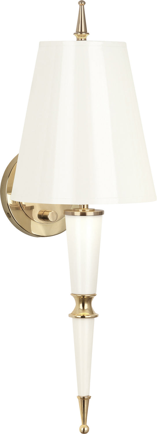 Robert Abbey - W903 - One Light Wall Sconce - Jonathan Adler Versailles - Lily Lacquered Paint w/Modern Brass