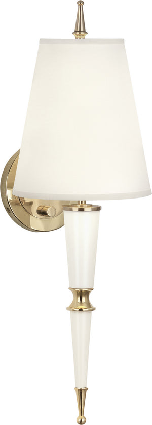 Robert Abbey - W903X - One Light Wall Sconce - Jonathan Adler Versailles - Lily Lacquered Paint w/Modern Brass